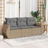 vidaXL 3-dijelni set vrtnih sofa od poliratana s jastucima bež | shoptok.hr