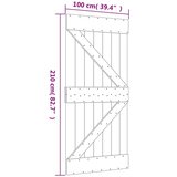  Klizna vrata Prirodna i bijela 100 x 210 cm Masivna borovina | shoptok.hr