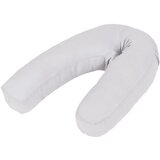 vidaXL Jastuk za trudnice u obliku slova J 54 x (36 - 43) cm sivi | shoptok.hr