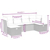  6-dijelni set vrtnih sofa od poliratana s jastucima svjetlosivi | shoptok.hr