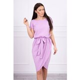 Kesi Tied dress with a clutch bottom in purple color Cene