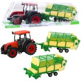  Crveni traktor za igru sa prikolicom za sijeno 50cm - zeleno/žuta | Shoptok.si