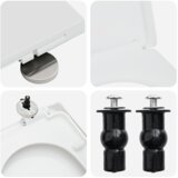 vidaXL WC daska Bijelo 48 x 36.5 x 4.5 cm Polipropilen | shoptok.hr