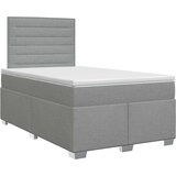  Boxspring krevet s madracem Svjetlosiva 120 x 190 cm Tkanina | shoptok.hr