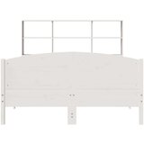 vidaXL Krevet s regalom z knjige bez madraca bijeli 140x190cm borovina | shoptok.hr