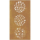 vidaXL Vrtna stenska dekoracija 105x55 cm corten jeklo listje | Shoptok.si