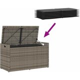  Vanjska klupa za odlaganje s jastukom siva 100 cm od poliratana | Eponuda.com