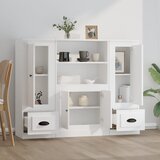  Visoke komode 3 kom bijele od konstruiranog drva | shoptok.hr