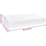  Jastuk za Spavanje Bijelo 60 x 37 x 12,5 cm Pjena za pamćenje | shoptok.hr
