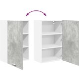 vidaXL Viseča omarica s polico Riga Beton sivo in bela 50 x 31 x 80 cm | Shoptok.si