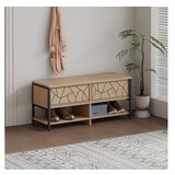 Hanah home cipelarnik inola shoe bench sapphire oak | ePonuda.com