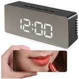 VERKGROUP VERK GROUP 4v1 USB elektronska budilka s termometrom in ogledalom črna 01457_CZ | Shoptok.si