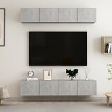 TV ormarići 4 kom siva boja betona 80 x 30 x 30 cm od iverice | shoptok.hr