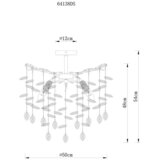 Globo STROPNA SVETILKA Queena 50/54 cm | Shoptok.si