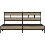  Metalni okvir kreveta bez madraca boja hrasta sonome 183x213 cm | shoptok.hr