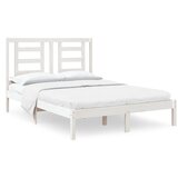 The Living Store Posteljni okvir bel iz trdnega lesa 120x190 cm - Posteljni Okvir, (21529791) | Shoptok.si