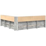 Krevet s policama Beton siva 180 x 200 cm Konstruirano drvo | Eponuda.com