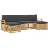  Set vanjskih sofa 6 pcs Bijela i antracit 253 x 122,5 x 73 cm | Eponuda.ba