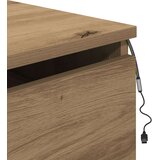  Noćni ormarić s LED-om zidna montaža umjetni hrast 50x36x30 cm | shoptok.hr