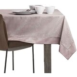 AmeliaHome Stolnjak Gaia s manšetom i obrubom 140x280 cm, puderasto roza | shoptok.hr