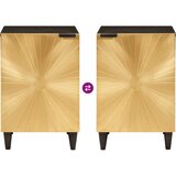  Kupaonski ormar Crna i zlatna 38 x 33 x 58 cm Čvrsto drvo manga | shoptok.hr