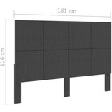  Taftirano uzglavlje od tkanine tamnosivo 180 x 200 cm | shoptok.hr