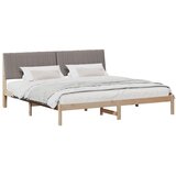  Krevetna konstrukcija Smeđa 200 x 200 cm Čvrsto borovo drvo | shoptok.hr
