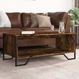 vidaXL Klubska mizica dimljeni hrast 100x51x40 cm inženirski les | Shoptok.si