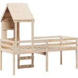  Visoki krevet s krovom 90 x 200 cm od masivne borovine | shoptok.hr