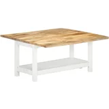  Produživi stolić za kavu bijeli 90 x (45-90) x 45 cm drvo manga