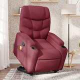 Maison Chic masažni naslanjač - Relax naslanjač s funkcijo vstajanja vinsko rdeče blago, (22062124) | Shoptok.si