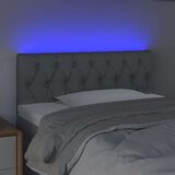 vidaXL LED uzglavlje svjetlosivo 90 x 7 x 78/88 cm od tkanine | shoptok.hr