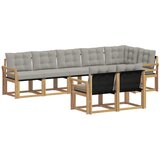 vidaXL Zunanja garnitura za sedenje 8 pcs Bela in svetlo siva, (5000281240) | Shoptok.si