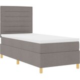  Postelja z vzmetnico z vzglavjem Taupe 80 x 200 cm blago, (5000127735) | Shoptok.si