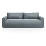 Cosmopolitan Design Prašno modra žametna raztegljiva sedežna garnitura s prostorom za shranjevanje 238 cm Belfast – | Shoptok.si