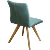 Linea Natura stol, les, tekstil barve hrasta, žadasto zelena | Shoptok.si