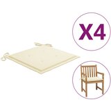 vidaXL jastuci za vrtne stolice 4 kom krem 50 x 50 x 3 cm od tkanine cijene