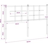 Metalno zamjensko uzglavlje bijelo 135 cm | shoptok.hr