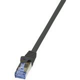 Logilink CQ4013S RJ45 omrežni kabel\, Patch kabel S/FTP 0.25 m črna pozlačeni konektorji\, ognjevaren\, z zaščitnim zapornim zatičem 1 kos, (20418706) | Shoptok.si