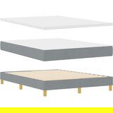 vidaXL Box Spring krevet s madracem svjetlosive boje 140x190 cm Tkanina | shoptok.hr