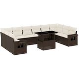  11-dijelni set vrtnih sofa od poliratana s jastucima smeđi | shoptok.hr