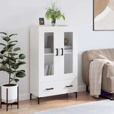  Visoka komoda bijela 69,5 x 31 x 115 cm od konstruiranog drva | shoptok.hr