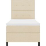  Krevet s podnicom u bež boji s madracem 80x200 cm Tkanina | shoptok.hr