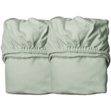Leander® otroška rjuha za posteljo baby 60x120 sage green (2 kosa) Cene