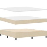  Postelja na vzmet z vzmetnico in klopjo kremasta 180x200 cm tkanina, (22083253) | Shoptok.si