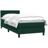 Box Spring krevet s madracem tamnozeleni 80x220 cm baršun | shoptok.hr