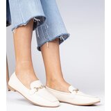 D/CEO marka niezdefiniowana Beige elegant moccasins with gold decoration and rhinestones Kalisa | ePonuda.com