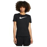 Nike Majice s kratkimi rokavi T-shirt Dri-FIT Swoosh Črna Cene