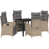 vidaXL 5-dijelni vrtni set bež poli rattan | shoptok.hr