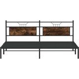 Posteljni okvir brez vzmetnice hrast 200x200 cm inženirski les, (21829256) | Shoptok.si